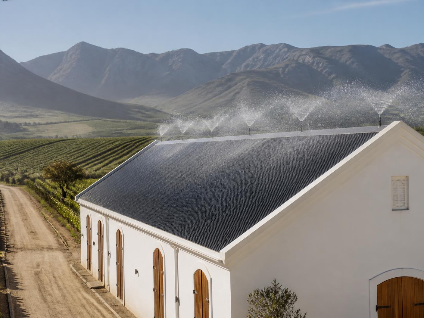 Rainmaker® roof protection installed on a agricultural buildings property